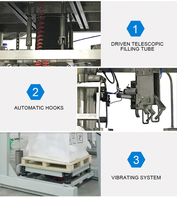 1000kg Powder Ton Big Bag Filling Machine with Stand-up Pouch Packaging Efficiency