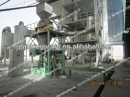 Versatile 8KW Sodium Hydroxide Production and Packing Line Weighing Range 25-50kg/bag